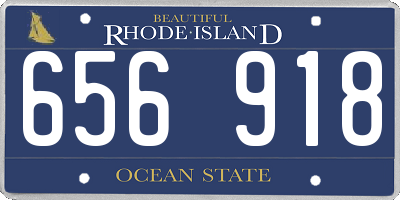 RI license plate 656918