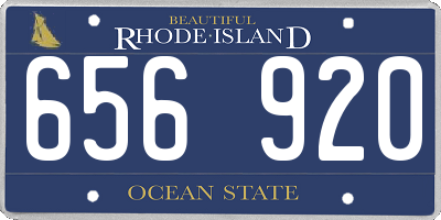RI license plate 656920