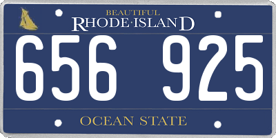 RI license plate 656925