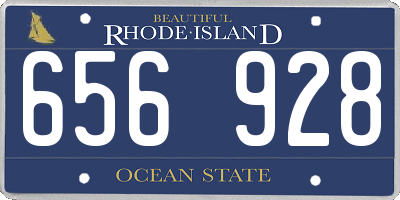 RI license plate 656928