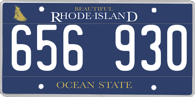 RI license plate 656930