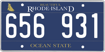 RI license plate 656931