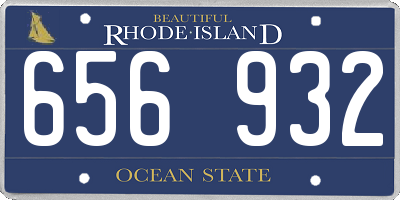 RI license plate 656932