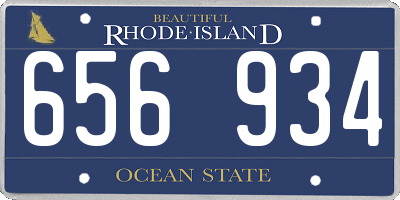 RI license plate 656934