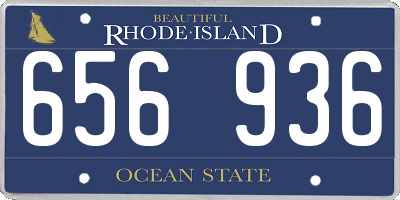 RI license plate 656936