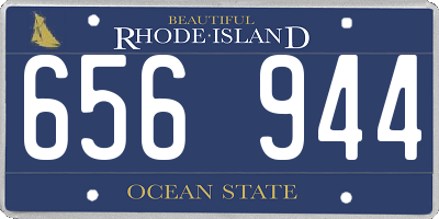 RI license plate 656944