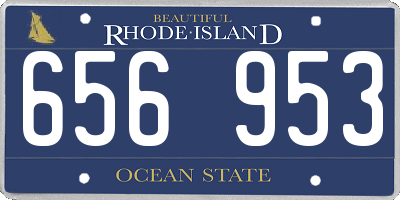 RI license plate 656953