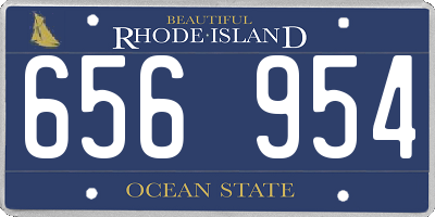 RI license plate 656954