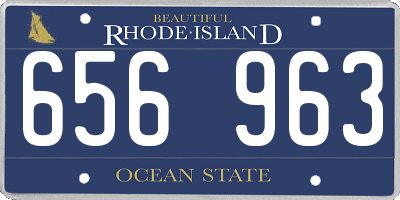 RI license plate 656963
