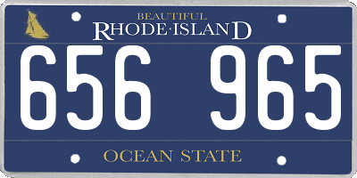 RI license plate 656965