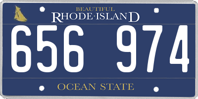 RI license plate 656974