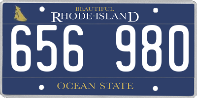 RI license plate 656980