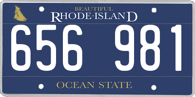 RI license plate 656981