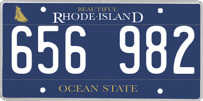 RI license plate 656982
