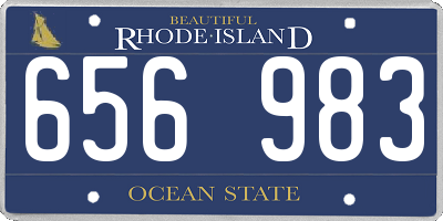 RI license plate 656983