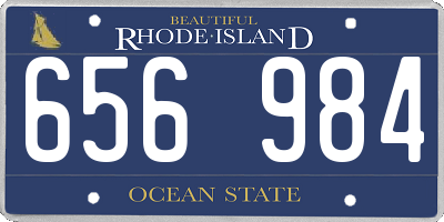 RI license plate 656984