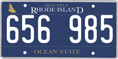 RI license plate 656985