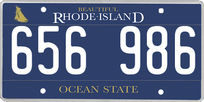 RI license plate 656986