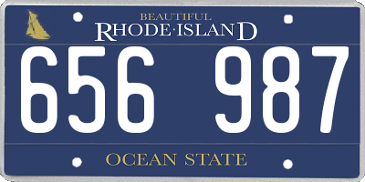 RI license plate 656987