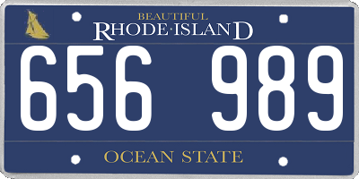 RI license plate 656989