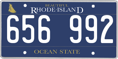 RI license plate 656992