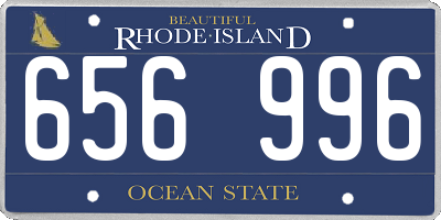 RI license plate 656996