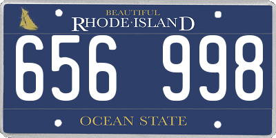 RI license plate 656998