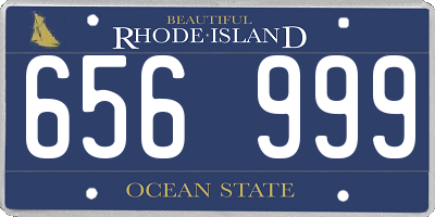 RI license plate 656999
