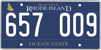 RI license plate 657009