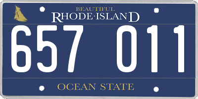 RI license plate 657011