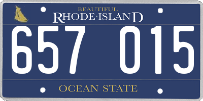 RI license plate 657015