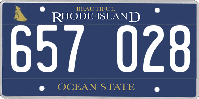 RI license plate 657028