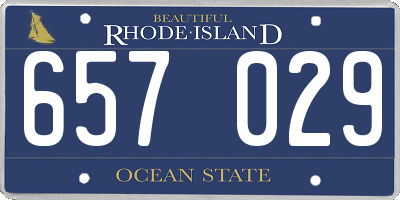 RI license plate 657029
