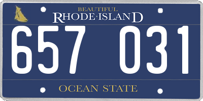 RI license plate 657031
