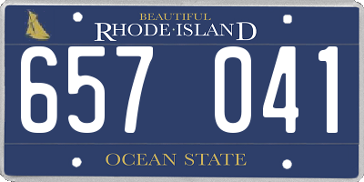 RI license plate 657041