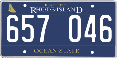 RI license plate 657046