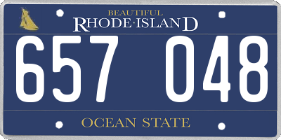 RI license plate 657048