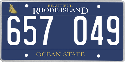 RI license plate 657049