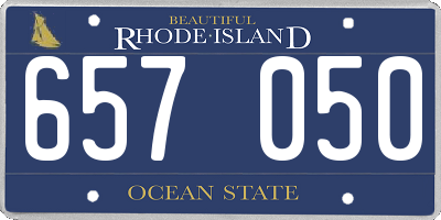 RI license plate 657050