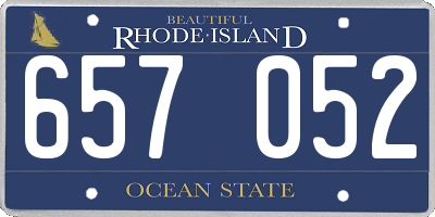 RI license plate 657052