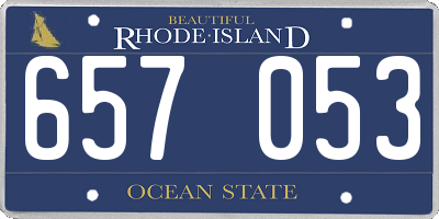 RI license plate 657053
