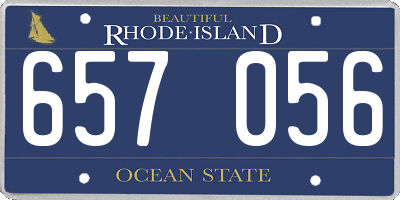 RI license plate 657056