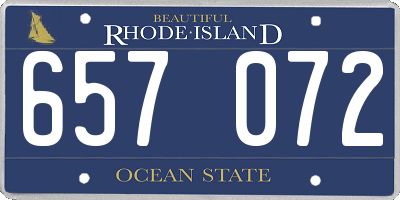 RI license plate 657072