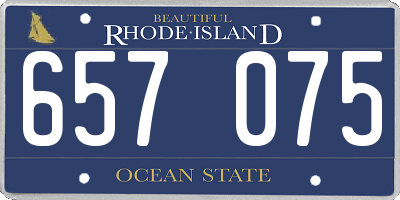 RI license plate 657075