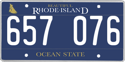 RI license plate 657076