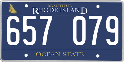 RI license plate 657079