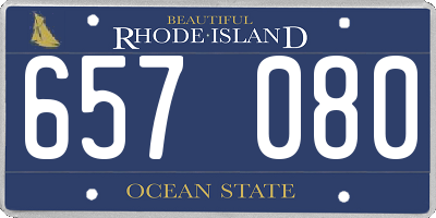 RI license plate 657080