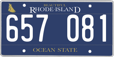 RI license plate 657081
