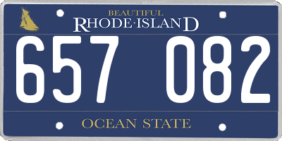RI license plate 657082