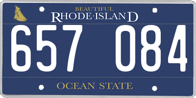 RI license plate 657084